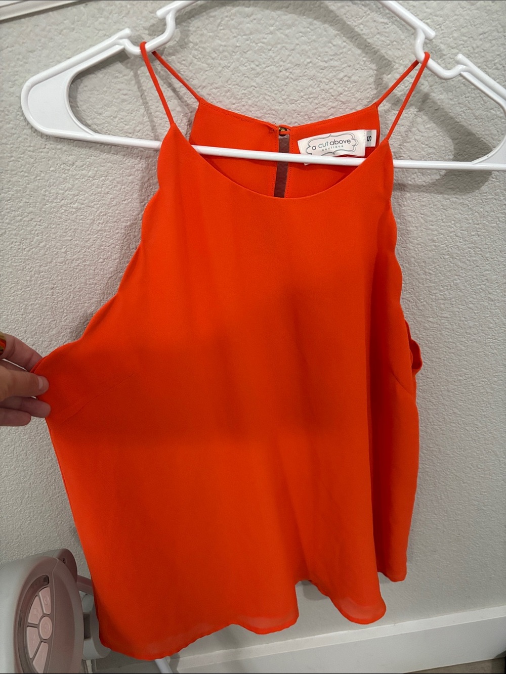 Cut Above Women's Orange Spaghetti Strap Tank Top